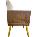 Ver imagem 5 de Kit 10 Poltrona para Recepção Lis Corino e Suede Cores - Bege, Suede/corino