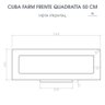 Cuba Cozinha Farm Sink Quadratta 50 Cm Estilo Fazenda Avental - 8