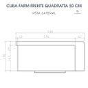 Ver imagem 7 de Cuba Cozinha Farm Sink Quadratta 50 Cm Estilo Fazenda Avental