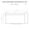 Cuba Cozinha Farm Sink Quadratta 50 Cm Estilo Fazenda Avental - 7