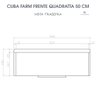 Cuba Cozinha Farm Sink Quadratta 50 Cm Estilo Fazenda Avental - 9