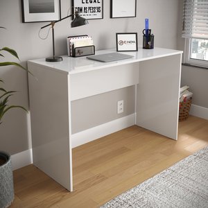 Mesa Escrivaninha para Estudos Branco Escritório Home Office
