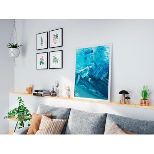 Quadro Abstrato Alasca 40x60 Borda Infinita