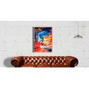 Ver imagem 4 de Quadro Abstrato Pompéia 40x60 Borda Infinita