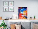 Ver imagem 3 de Quadro Abstrato Pompéia 80x120 Borda Infinita