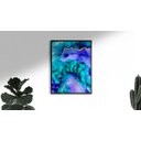 Ver imagem 1 de Quadro Abstrato Drusa Turquesa-Ametista 80x120 Borda Infinita