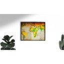 Ver imagem 1 de Quadro  Mapa Mundi Desgastado  100x150 Borda Infinita