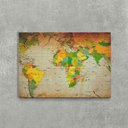 Ver imagem 3 de Quadro  Mapa Mundi Desgastado  100x150 Borda Infinita