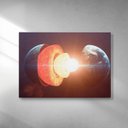 Ver imagem 2 de Quadro  Planeta em Camadas  60x90 Borda Infinita