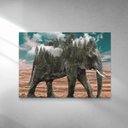 Ver imagem 2 de Quadro  Floresta Elefante  80x120 Borda Infinita