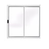 Janela 100x100 2 Folhas Vidro - Alumínio Branco - Linha 18 Modular - 2