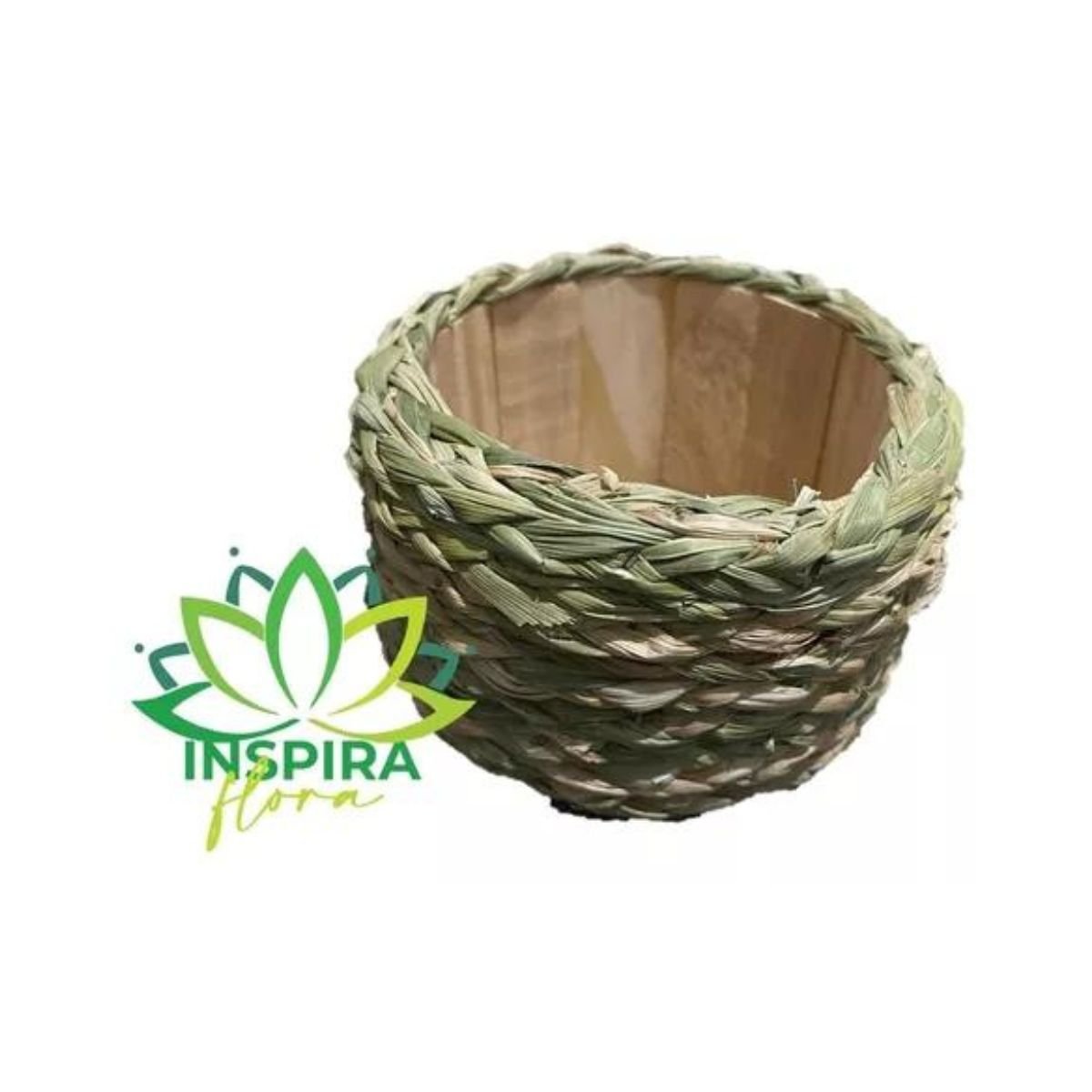 Cesto Vaso Palha Sisal Decoração Cachepô Plantas Flores Lar - 3