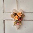 Ver imagem 1 de Coração Country Flores Laranja 24x15