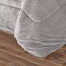 Coberdrom Noruega Sherpa + Manta Flannel 1pç Queen - Cinza - 3