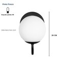 Ver imagem 2 de Arandela Luminária Ignis P Globo 12 Cm Moderno Preto 003