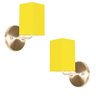 Kit 2 Arandela New Cobre De Cupula Quadrada Amarelo - 1