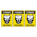 Ver imagem 1 de Combo 10 Placas de Sinalização Cuidado Cão Feroz 20x30 Acesso - P-6/3 F9e