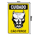 Ver imagem 2 de Combo 10 Placas de Sinalização Cuidado Cão Feroz 20x30 Acesso - P-6/3 F9e