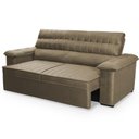 Ver mais imagens de Sofá Retrátil Reclinável 2 Lugares com Molas 1,50m Quantum Suede Velut Marrom Claro - King House