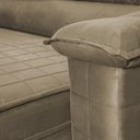 Ver imagem 6 de Sofá Retrátil Reclinável 2 Lugares com Molas 1,50m Quantum Suede Velut Marrom Claro - King House