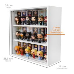 Expositor para Funko Pop Mdf 3 Vãos (para Caixas e Pops) Branco, Kit 3 Unidades - Dom Móveis - 8