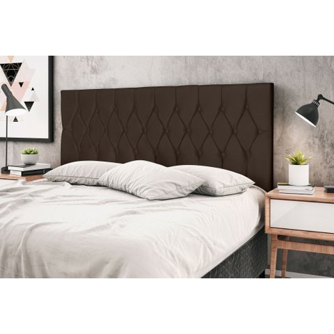 Cabeceira Solteiro Jbe Moveis Madri 94cm Marrom Para Cama Box 88cm Decoração Quarto