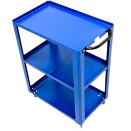 CARRINHO PORTA FERRAMENTAS 3 PRATELEIRAS COM ALCA PUXADOR EM ACO CARRO DE RODINHAS COM FREIO PARA ME - 4