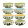 Conjunto 8 Bowl Tigela Cerâmica 623ml Siena Folhas - 1