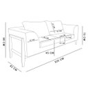 Ver imagem 4 de Sofá 2 Lugares Lucy 2,25M Facto Escama Preto Base Madeira - D'Rossi