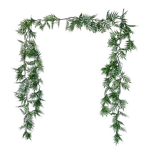 Kit com 6 Samambaias Pendentes Artificiais Premium para Decoração Verde
