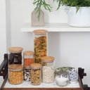 Ver imagem 2 de Pote Herméticos De Vidro Tampa Bambu Redondo 1,6 L