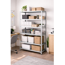 Ver imagem 1 de Estante Armário Organizador Industrial Aço Galvanizado 190x90 6 Bandejas Prateleiras