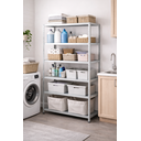 Ver imagem 2 de Estante Armário Organizador Industrial Aço Galvanizado 190x90 6 Bandejas Prateleiras