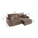 Ver imagem 3 de Sofá Retrátil com Baú Ref 47 - 2500-b Messina