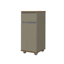Suporte Balcão para Cozinha Bebedouro Alaska Porta + Gaveta Cinza Jequitibá - 1