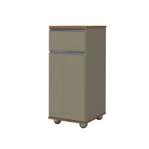 Suporte Balcão para Cozinha Bebedouro Alaska Porta + Gaveta Cinza Jequitibá