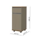 Ver imagem 4 de Suporte Balcão para Cozinha Bebedouro Alaska Porta + Gaveta Cinza Jequitibá