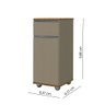 Suporte Balcão para Cozinha Bebedouro Alaska Porta + Gaveta Cinza Jequitibá - 4
