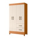 Ver imagem 1 de Guarda Roupa Mobi 4 Portas 2 Portas Cinamomo com Off White - Albatroz