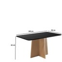 Ver imagem 3 de Mesa para Sala de Jantar 160x90cm Isa Amarelo/Mel/Preto