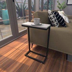 Mesa Lateral Cinza Aparador de Sofa Sala Mesa Lateral Cama