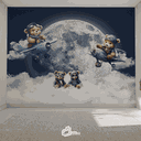 Ver imagem 1 de Papel de Parede Painel Ursinho Aviador Aquarelado