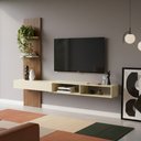 Ver imagem 1 de Painel Ripado Flex p/Tvs até 70”Nicho e Porta Basc – 1,60Mt, 1,80Mt e 2,00Mt - Montagem do Painel Am