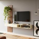 Ver imagem 3 de Painel Ripado Flex p/Tvs até 70”Nicho e Porta Basc – 1,60Mt, 1,80Mt e 2,00Mt - Montagem do Painel Am
