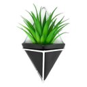 Ver imagem 2 de Vaso de Parede Triangular Preto e Branco - Suporte Aramado