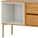 Ver imagem 6 de Rack para Sala de Estar Tv 60 Pol 224cm Industrial Sorah D03 Freijó Off White - Lyam Decor