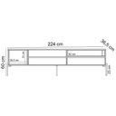 Ver imagem 4 de Rack para Sala de Estar Tv 60 Pol 224cm Industrial Sorah D03 Freijó Off White - Lyam Decor