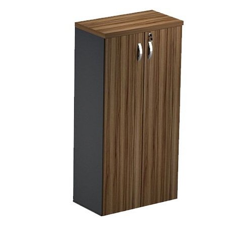 Armário Alto Fechado 2 portas MARANELLO Nogal/Preto 1,61×0,80×0,45m - 1355