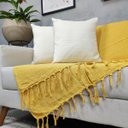Ver imagem 3 de Manta para Sofá Gigante + Capas de Almofada Decorativa Cor:amarelo-bege