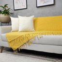 Ver imagem 2 de Manta para Sofá Gigante + Capas de Almofada Decorativa Cor:amarelo-bege